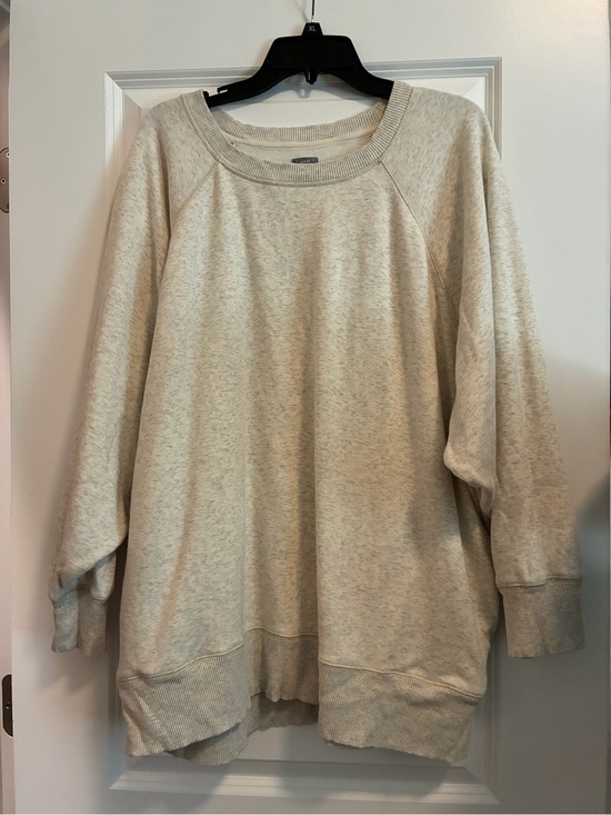 aerie Sweaters - aerie Relaxed Scoop Neck Sweatshirt in Cream